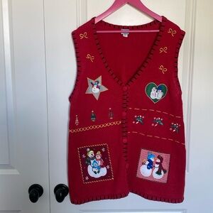 Ugly Christmas Snowman Sweater Vest‎